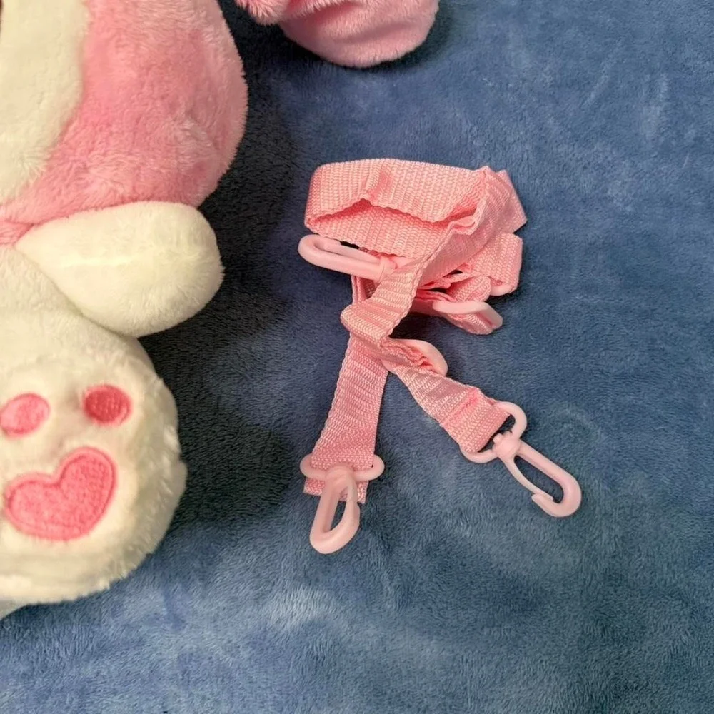 My Melody pink backpack with cute bow and leash